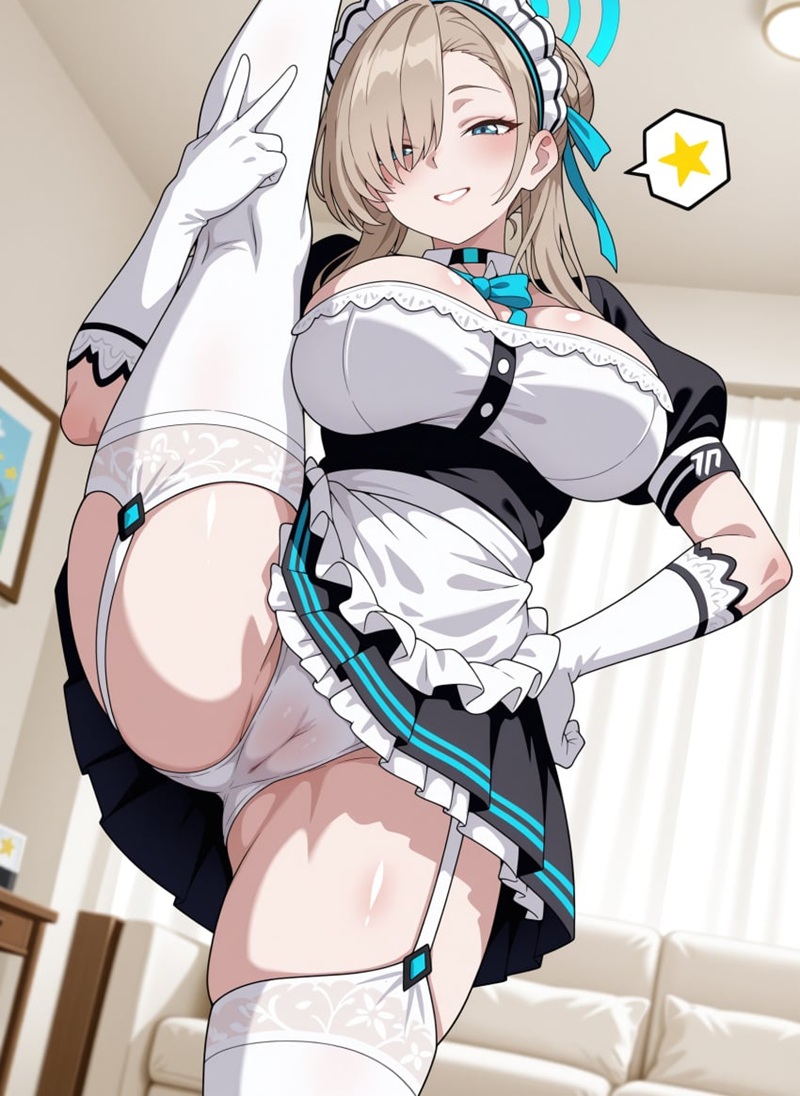 Ảnh Hầu Gái Anime mặc apron hở