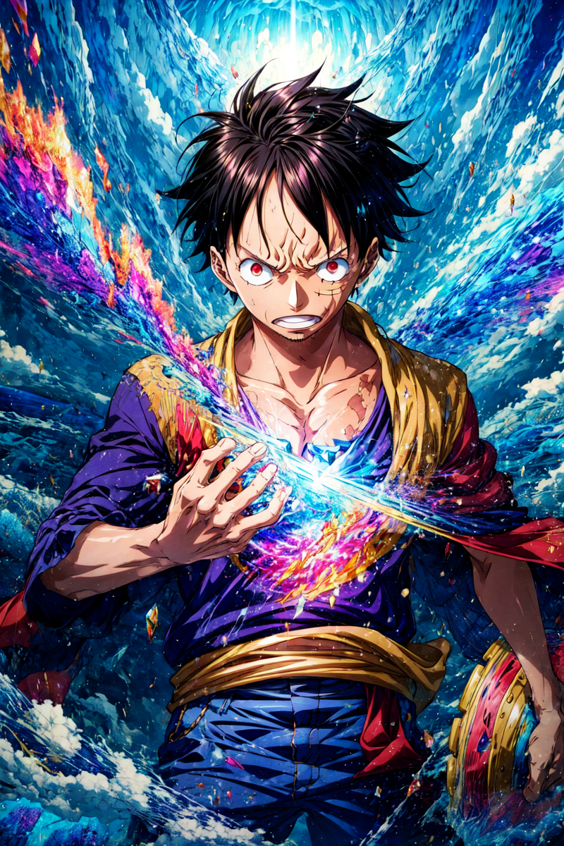 Ảnh Luffy ngầu đẹp fanArt làm hình nền điện thoại 6