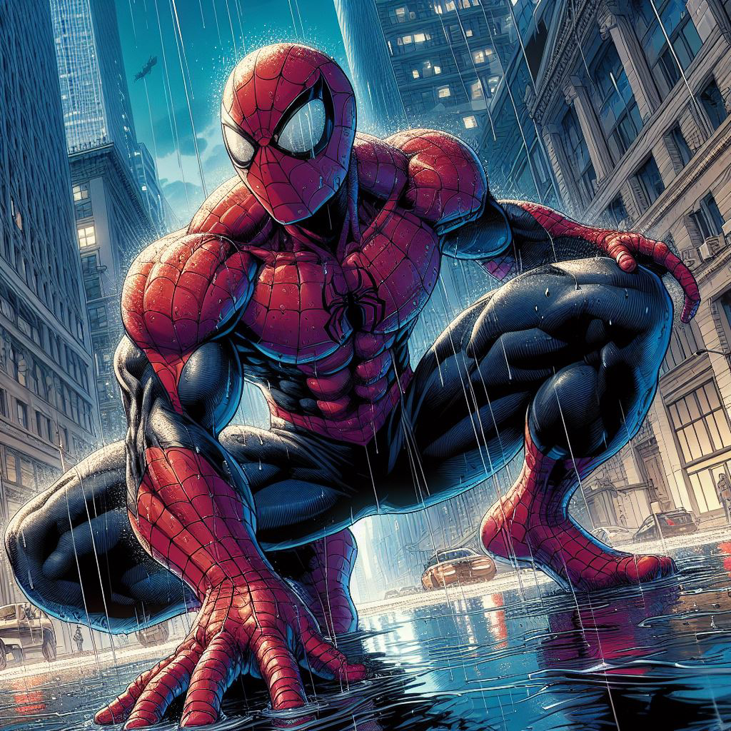 Spider Man Manga AI siêu đẹp làm hình nền