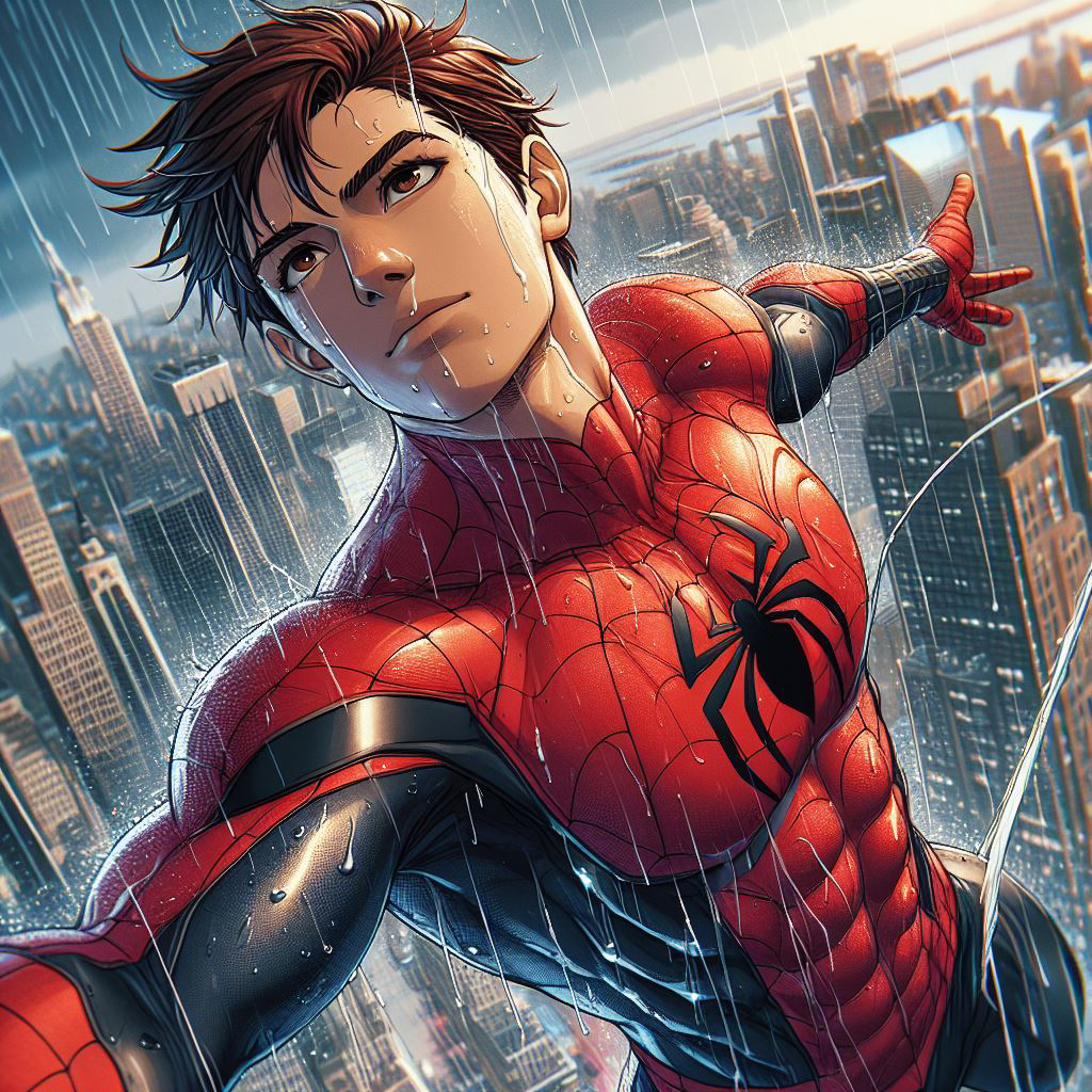 Spider Man Manga AI siêu đẹp làm hình nền 19