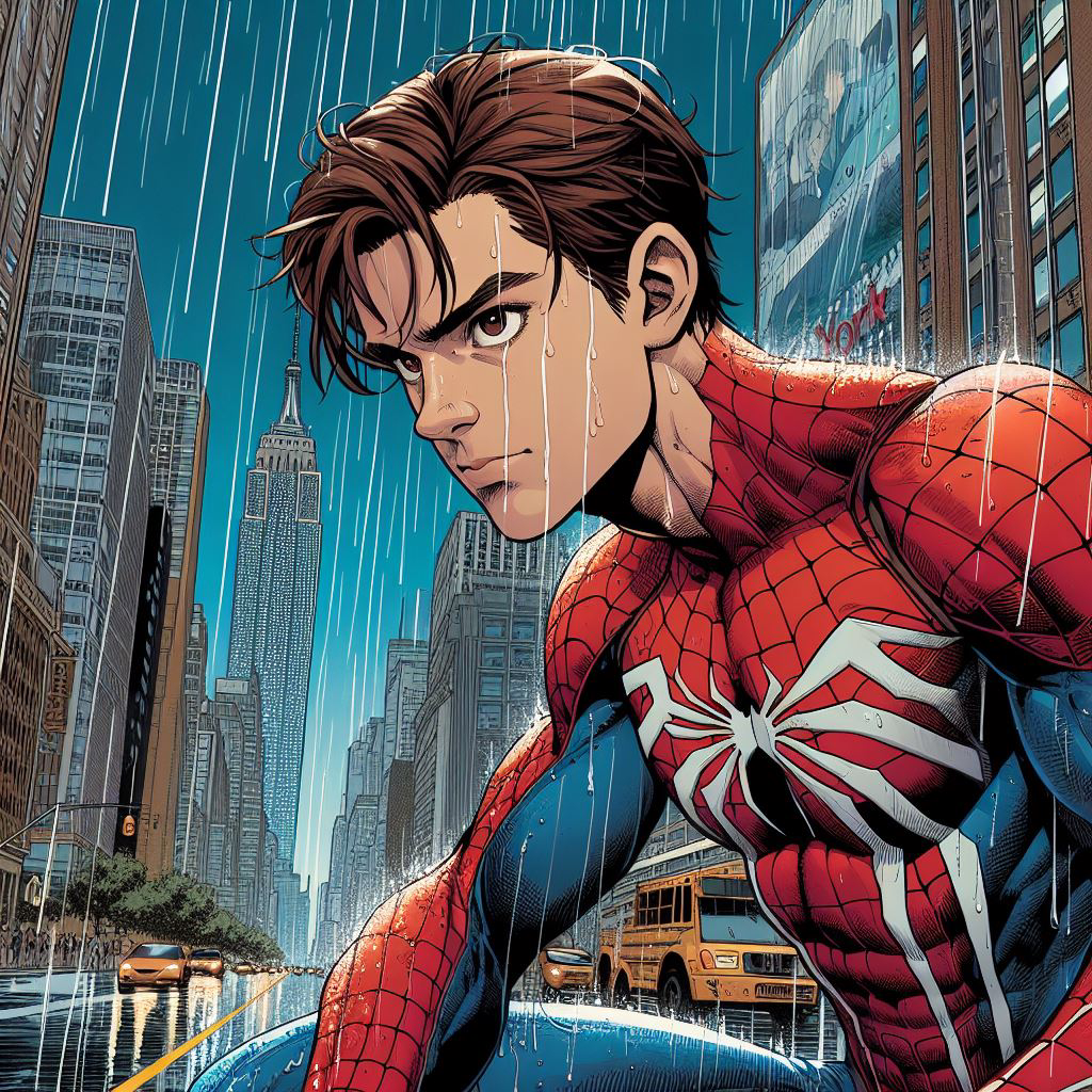 Spider Man Manga AI siêu đẹp làm hình nền 20