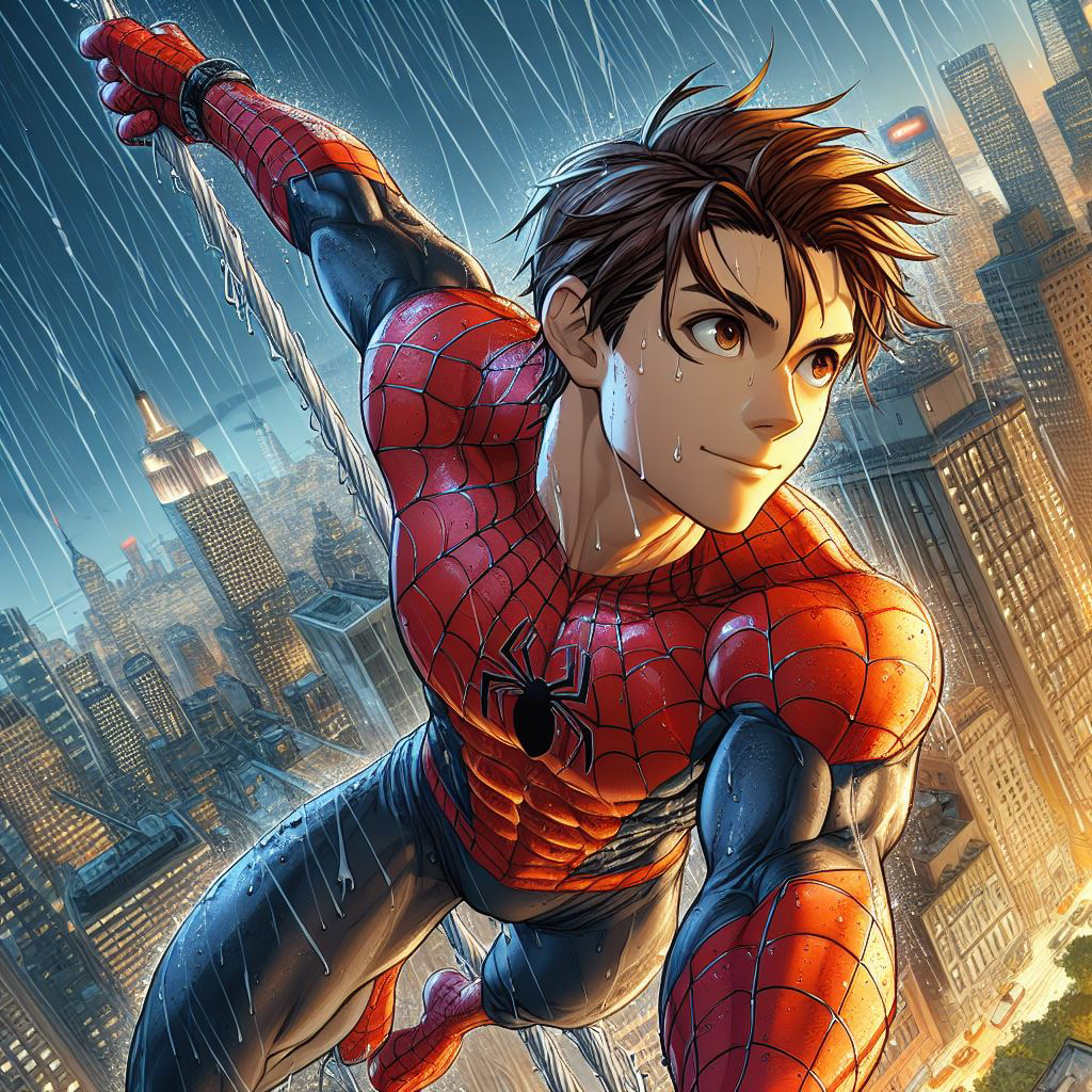 Spider Man Manga AI siêu đẹp làm hình nền 22