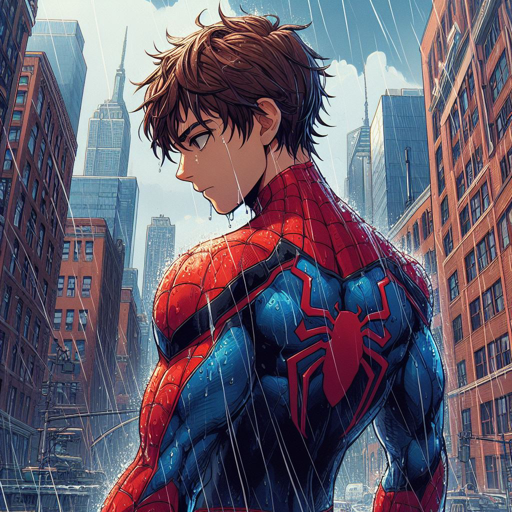 Spider Man Manga AI siêu đẹp làm hình nền 23