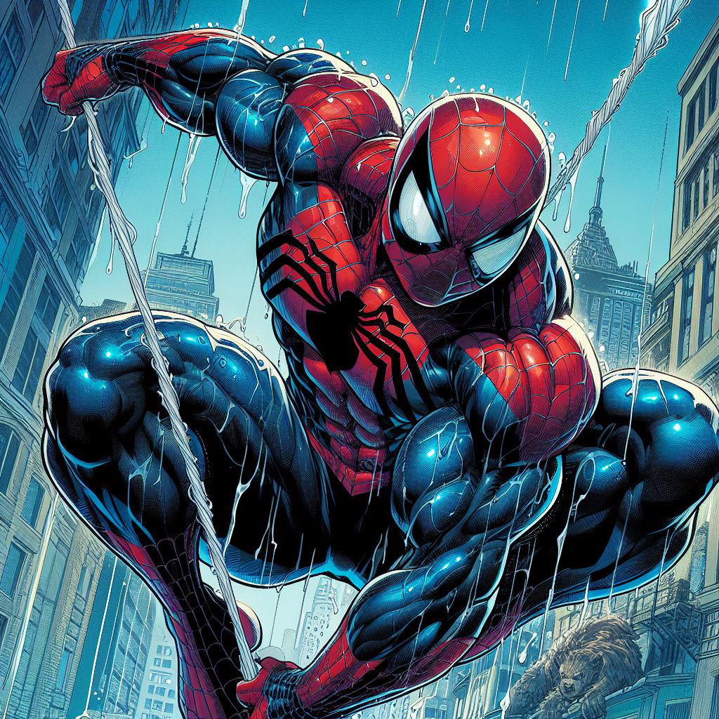 Spider Man Manga AI siêu đẹp làm hình nền 3