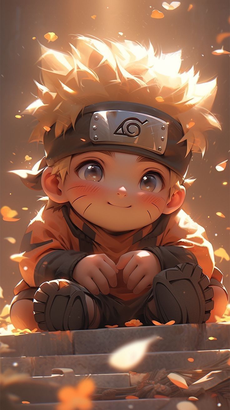 Hình nền Naruto Chibi 3D dễ thương 3