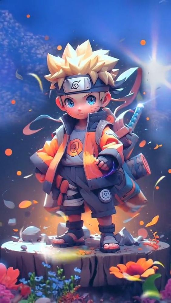 Hình nền Naruto Chibi 3D dễ thương 7