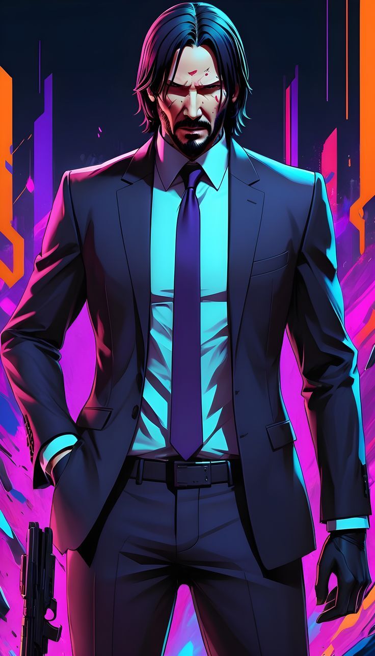 Hình nền John Wick vẽ anime làm avatar đẹp nhất 6