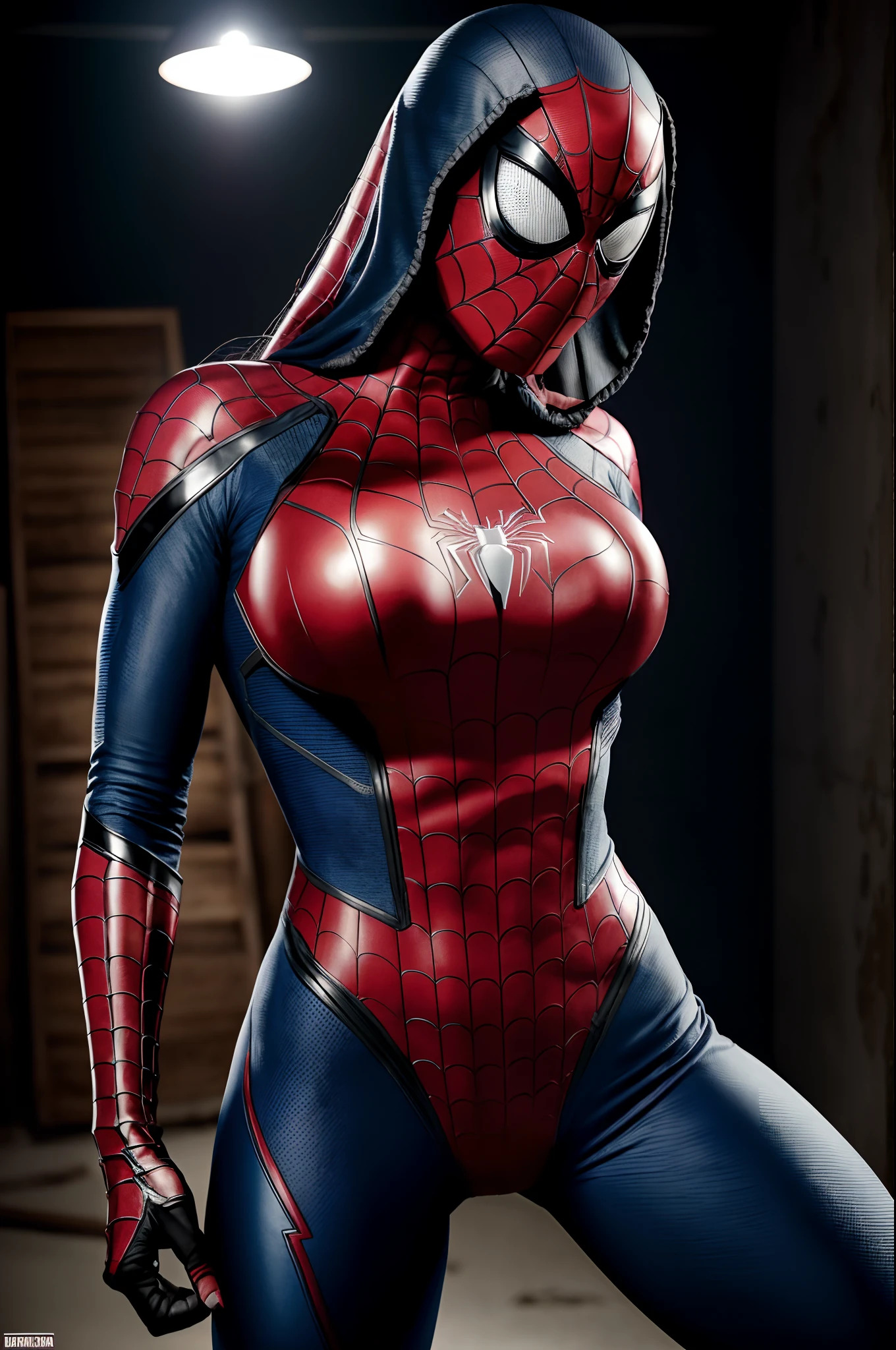 Hình nền Spider Girl AI Black and White cực nét dành cho điện thoại 18