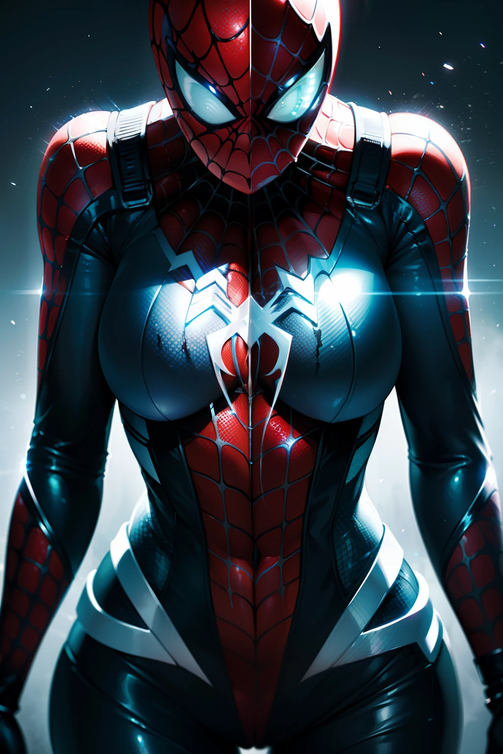 Hình nền Spider Girl AI Black and White cực nét dành cho điện thoại 20