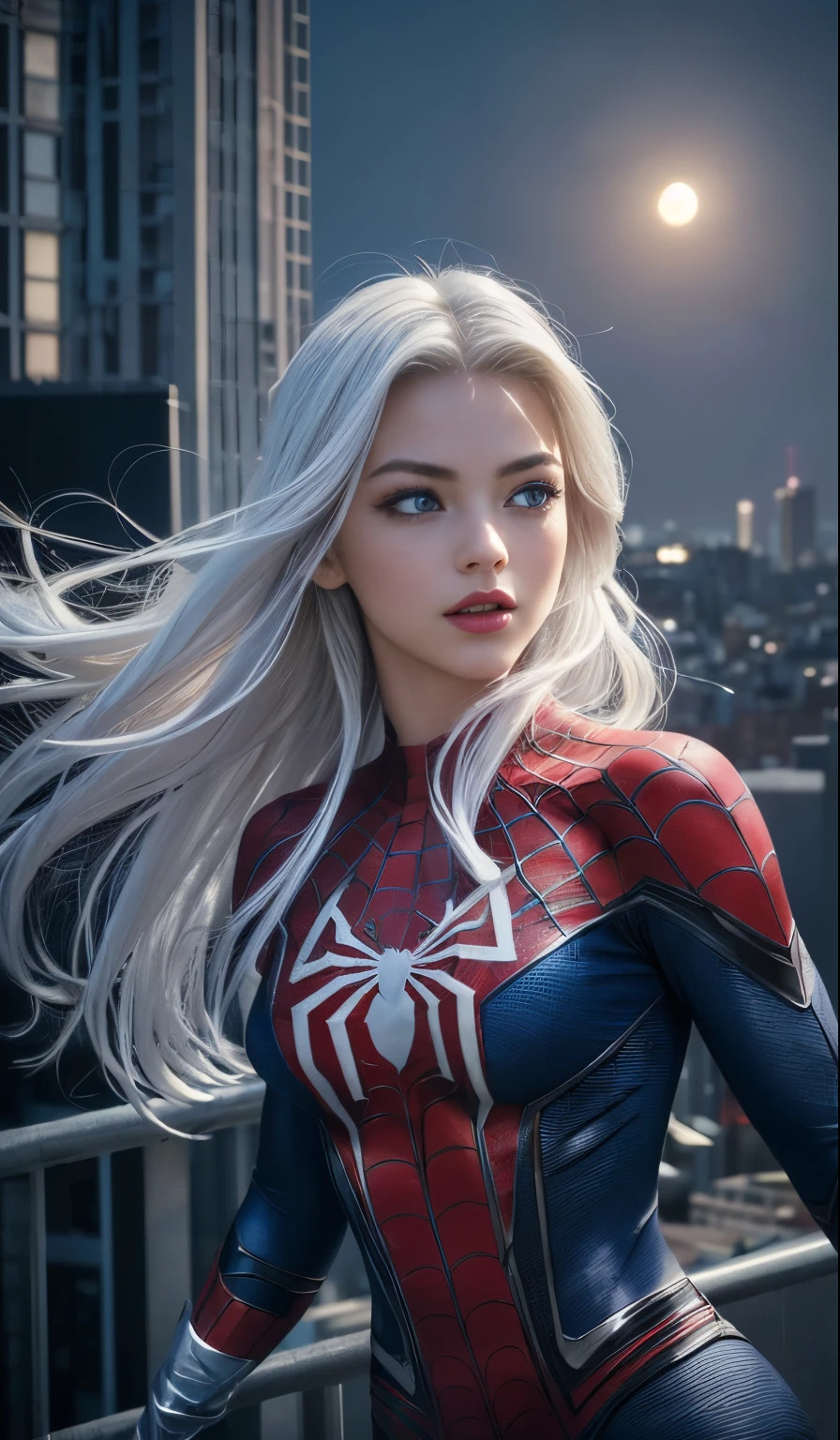 Hình nền Spider Girl AI Black and White cực nét dành cho điện thoại 6