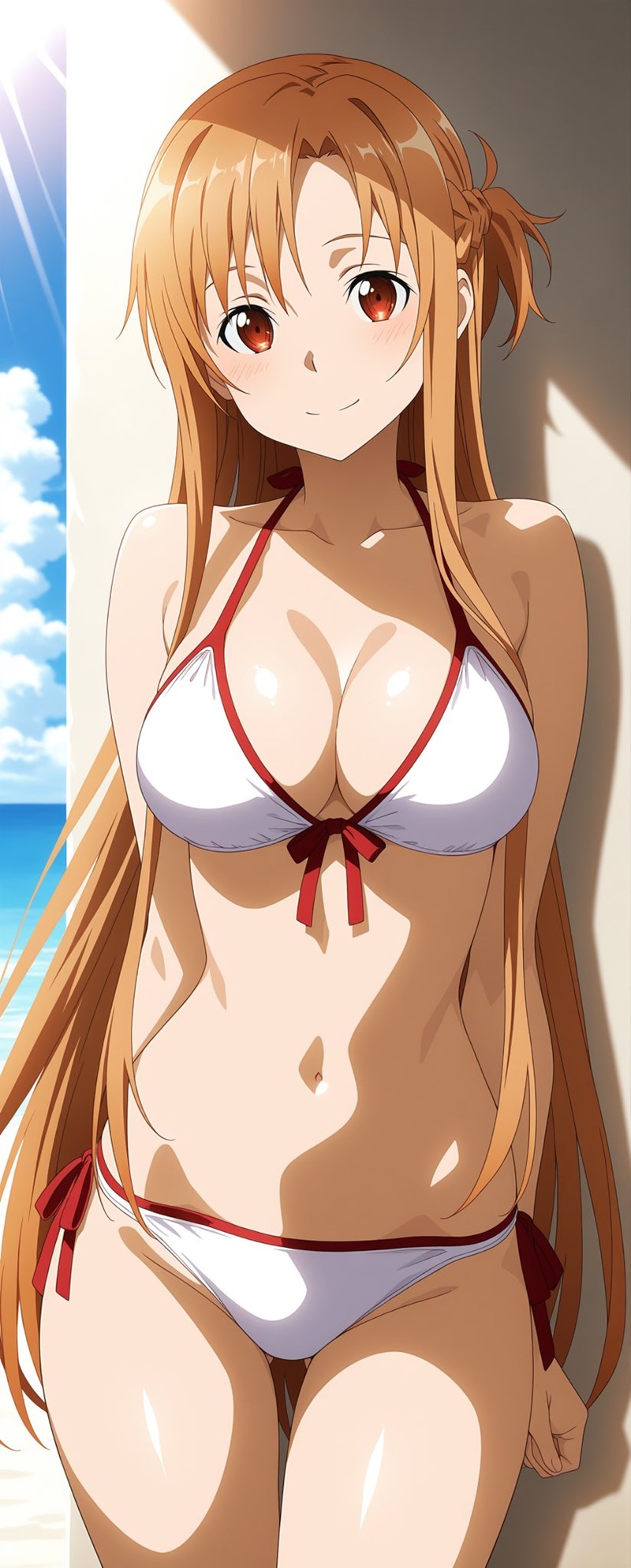 Ảnh Anime sexy, nhân vật anime ngồi ghế sofa khoe mông cong