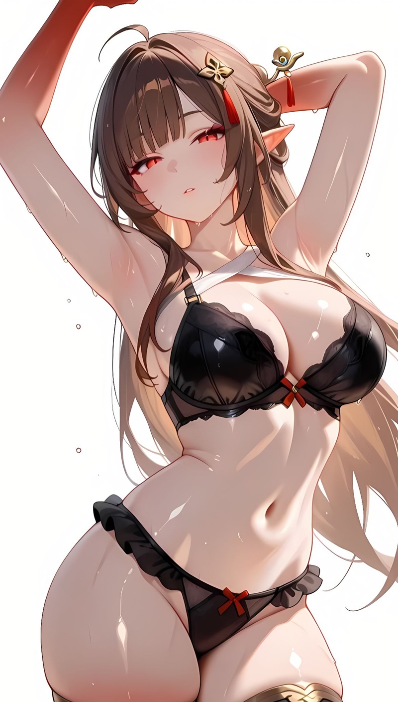 Ảnh Anime 18+ không che, góc sau lưng mông to trắng muốt cực phẩm