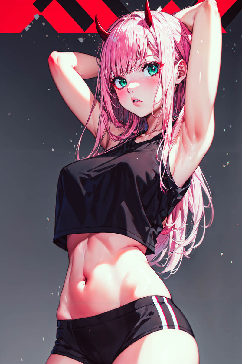 Nhân vật Zero Two cute trong bộ anime Darling in the Franxx