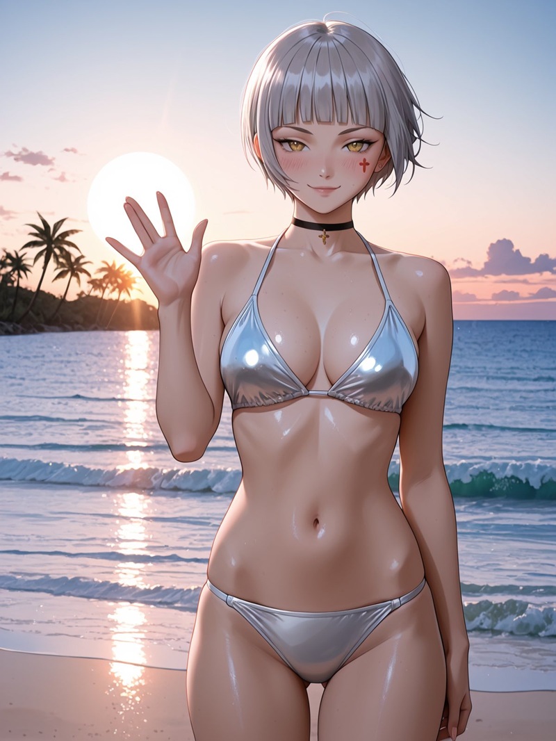 Ảnh Anime Bikini da trắng