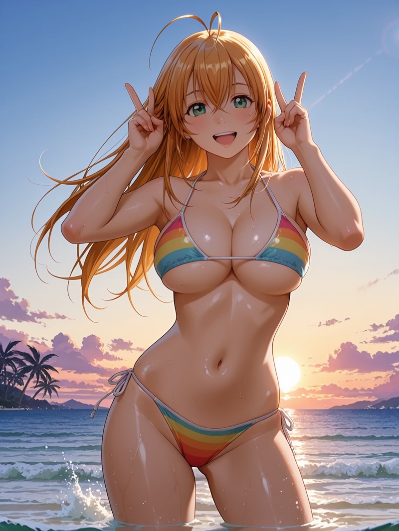 Sexy Anime Bikini trên bãi biển