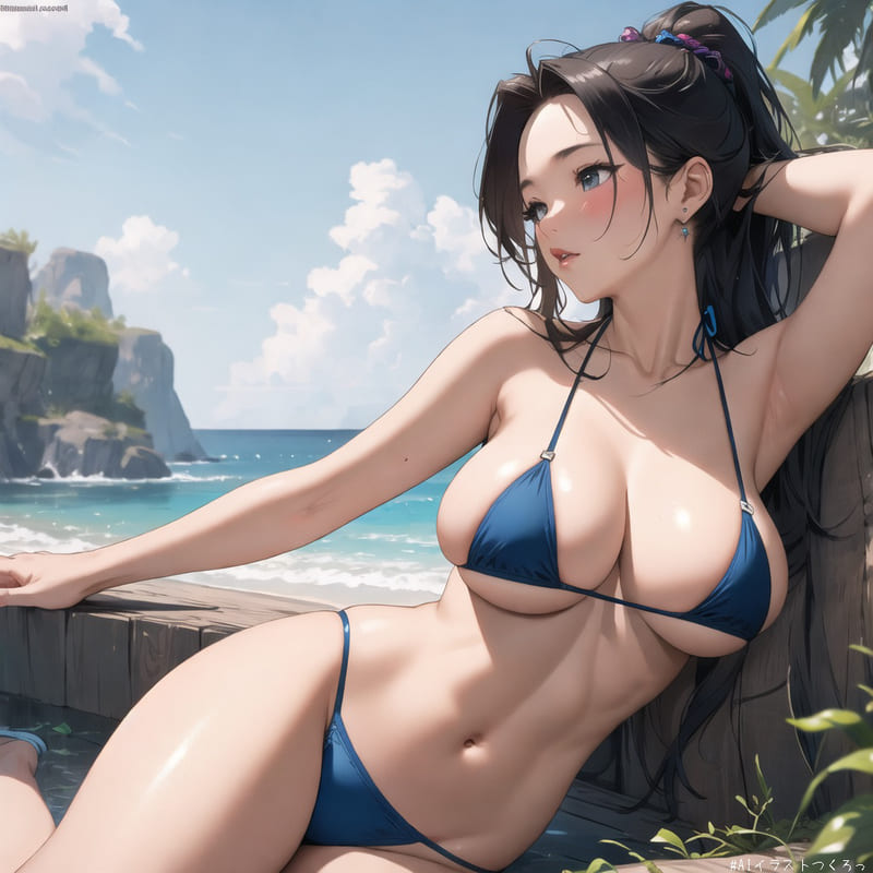 hình gái anime mặc bikini 4