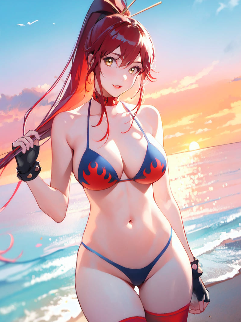 cách vẽ gái anime mặc bikini