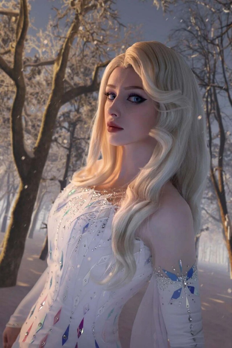 Hot girl trời Tây Lady Melamori cosplay Princess Elsa