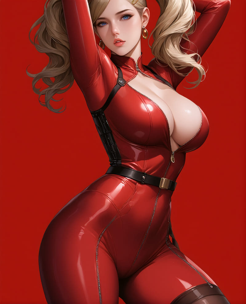 anime red bodysuit hentai