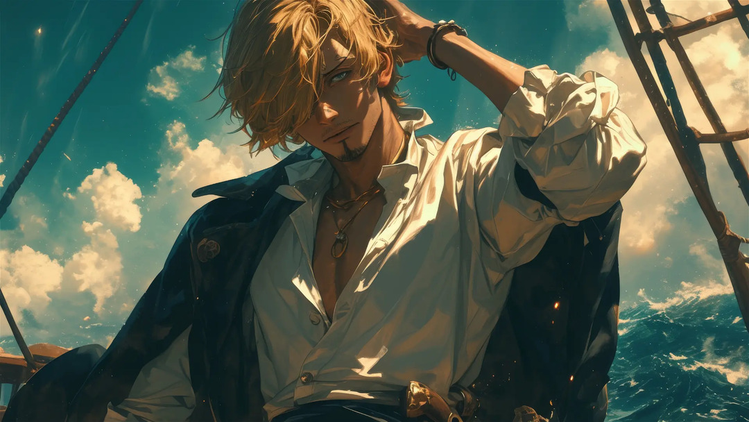 hình nền one piece 1920x1080 Sanji Against the Gathering Storm