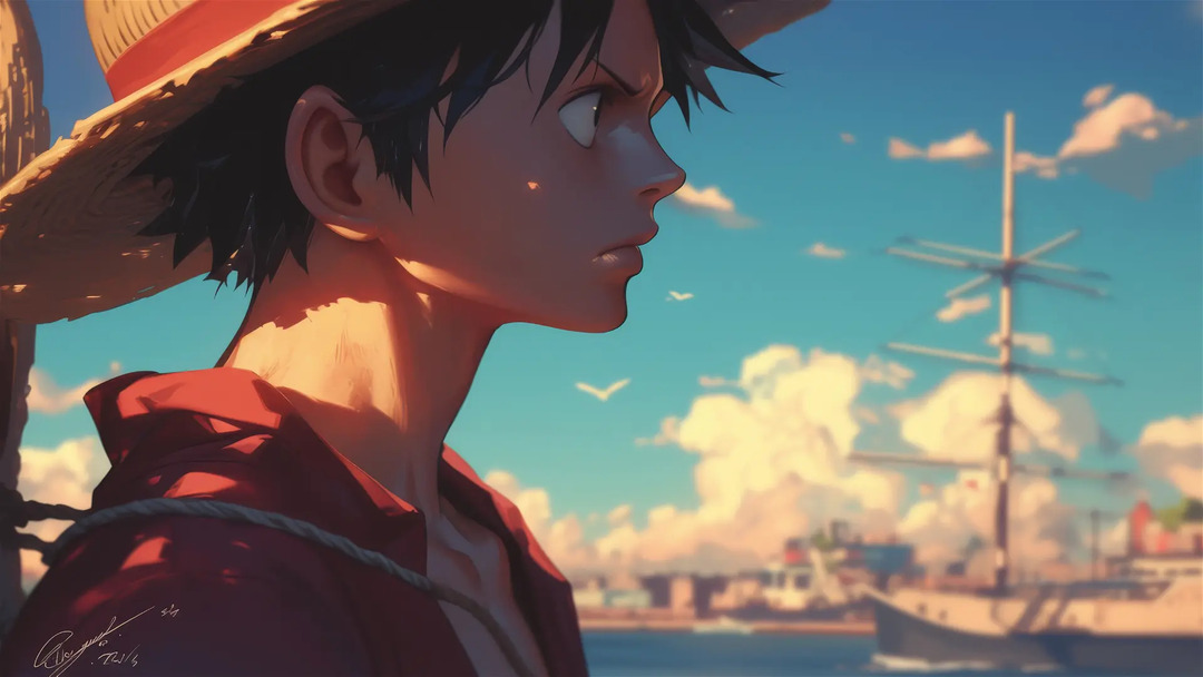 hình nền one piece luffy Luffy Profile View Art