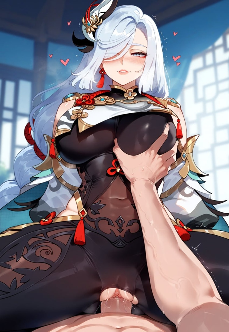 Shenhe hentai nằm trên giường khỏa thân, ngực to