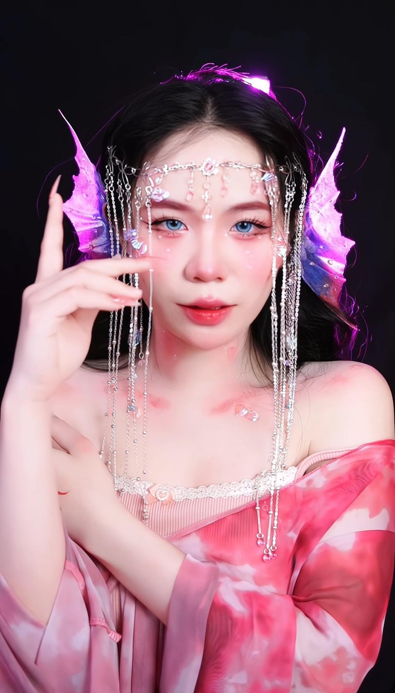 hình ảnh Sammy Đào trong studio ánh sáng nghệ thuật