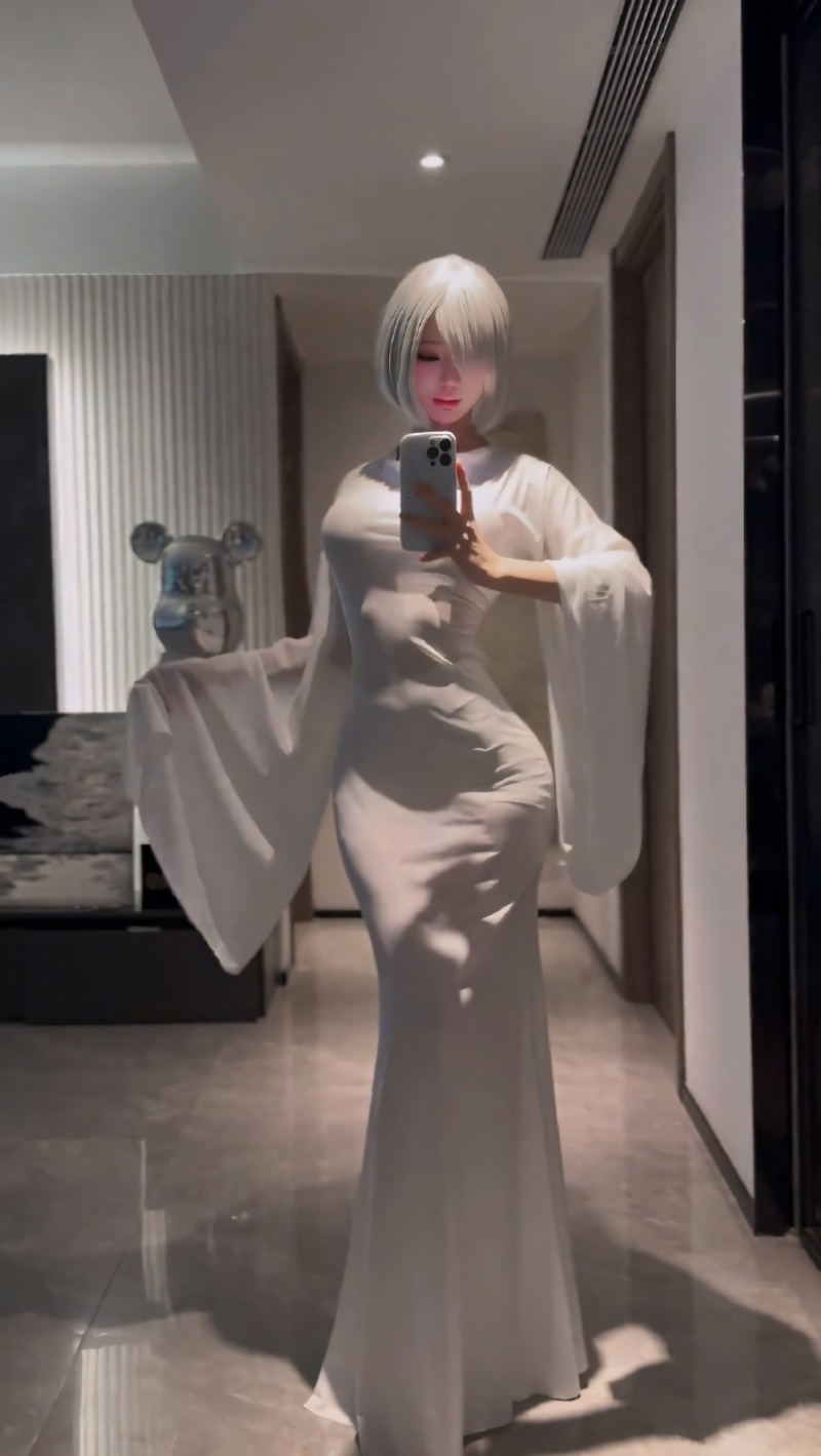 cosplay ma nữ áo trắng vú to