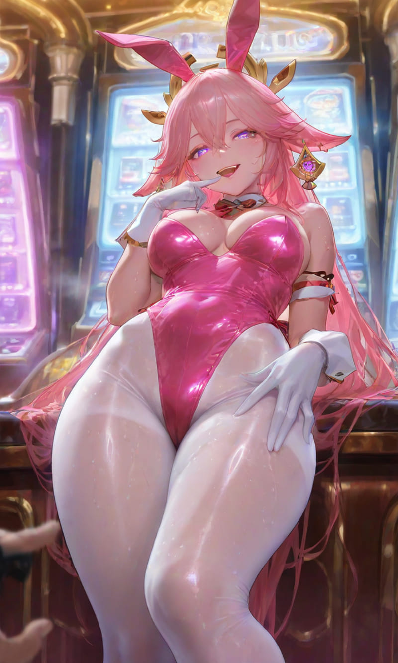 pink bunny girl anime