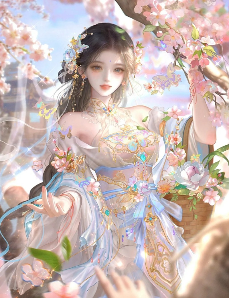 mỹ nữ anime kiếm hiệp với vẻ đẹp sang trọng quyến rũ