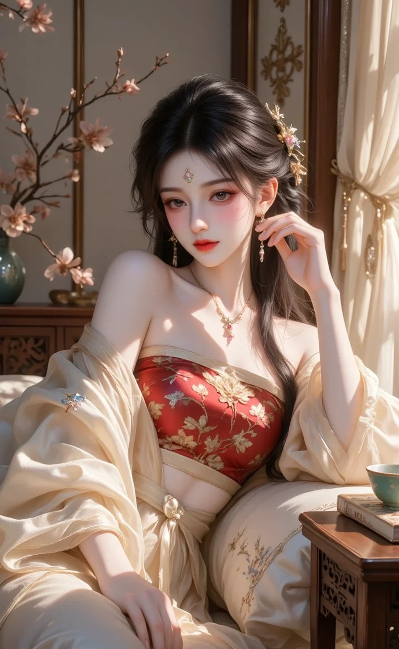 hình ảnh nữ hiệp anime quyến rũ cùng ánh nhìn sắc lạnh