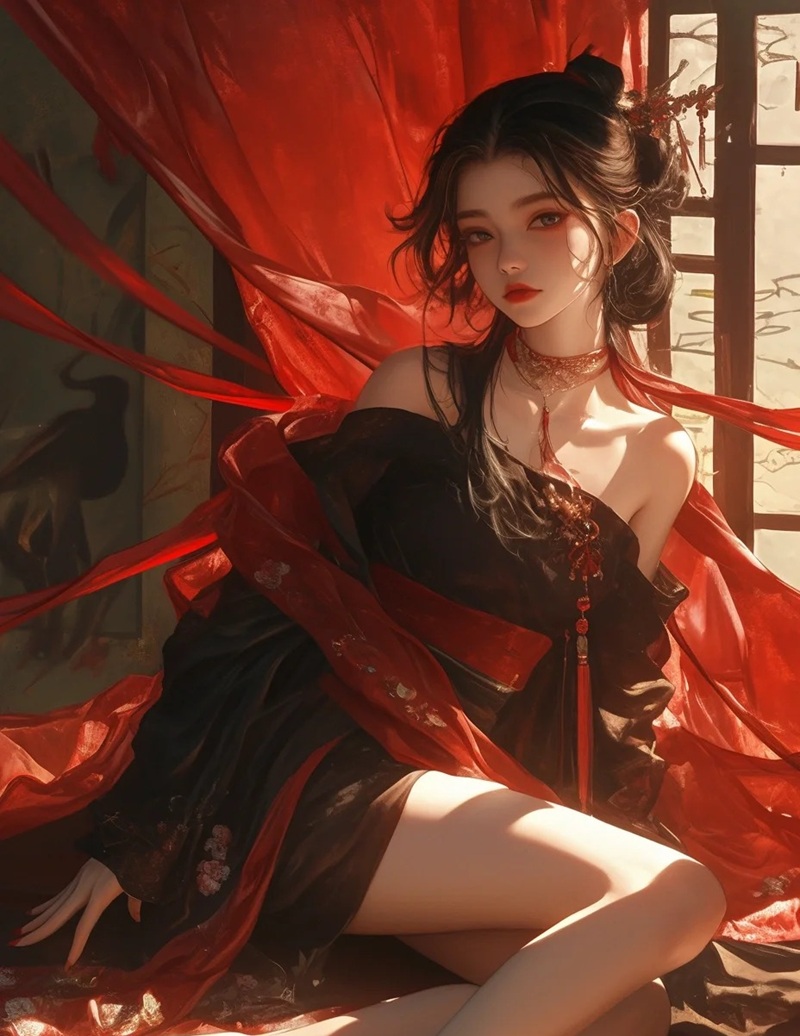 ảnh anime cổ trang Trung Quốc nữ pháp sư cực quyến rũ