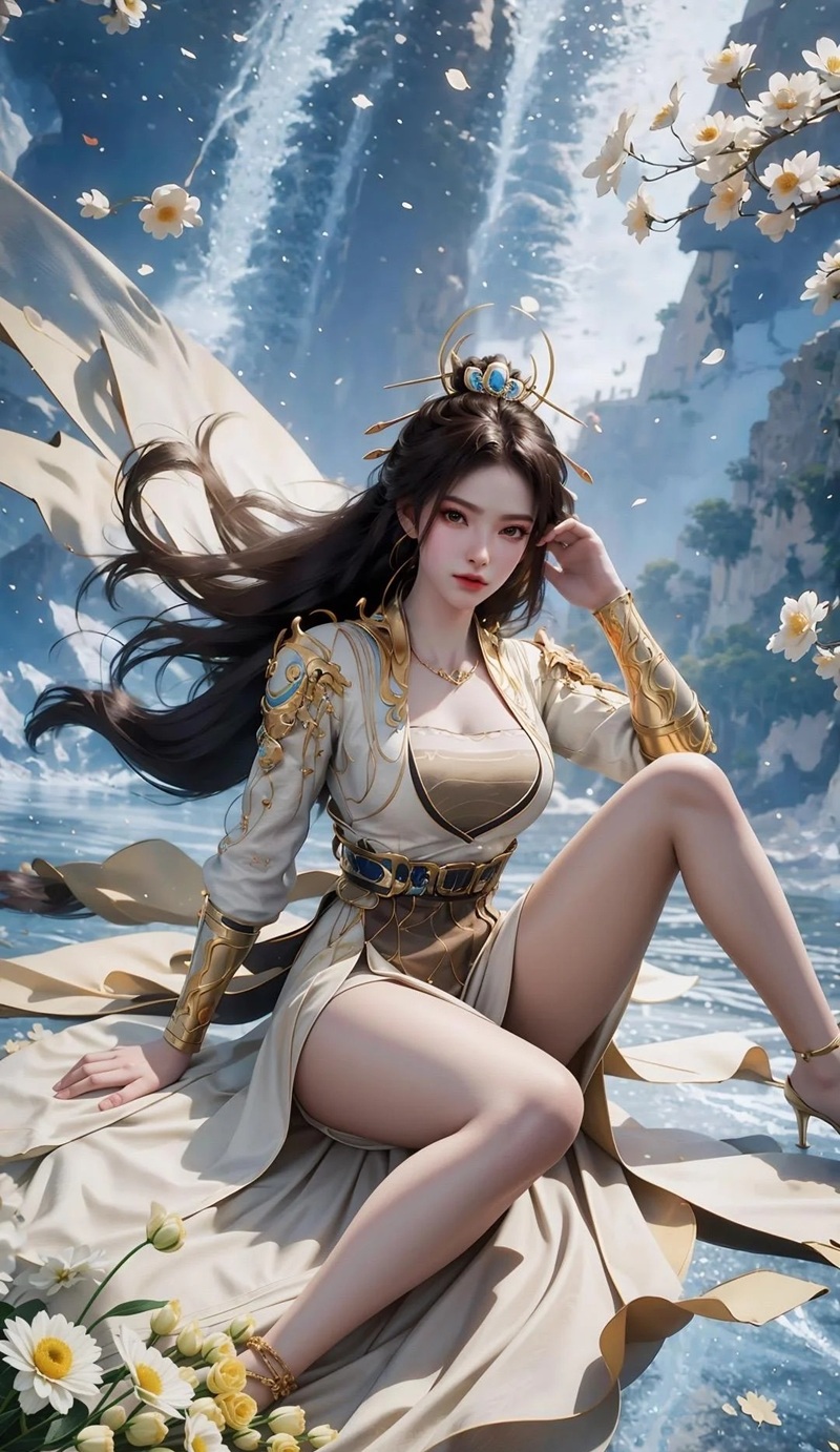hình anime tiên hiệp nữ với phong cách bí ẩn lạnh lùng