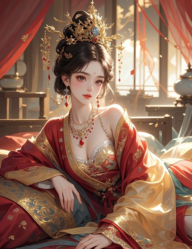 thiếu nữ anime kiếm hiệp tạo dáng sexy bên thanh kiếm