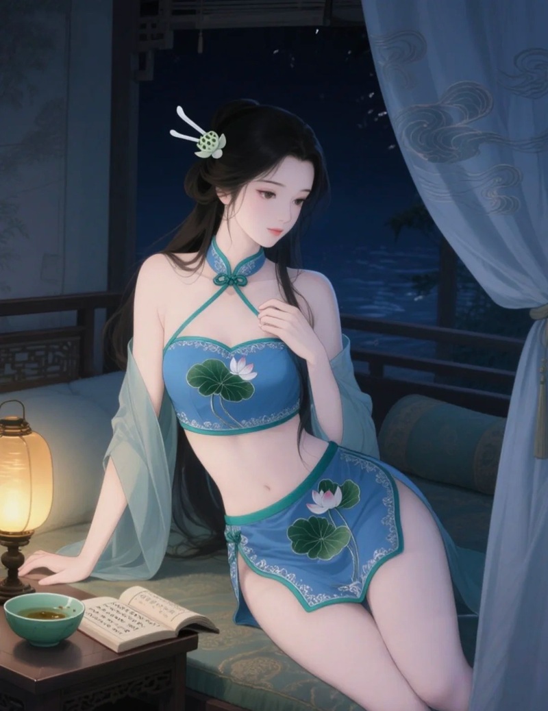 cô nàng tiên hiệp anime với nụ cười dịu dàng quyến rũ