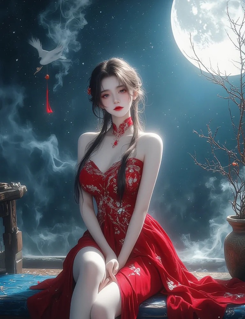 ảnh anime cổ trang Trung Quốc phong cách nữ thần cổ đại