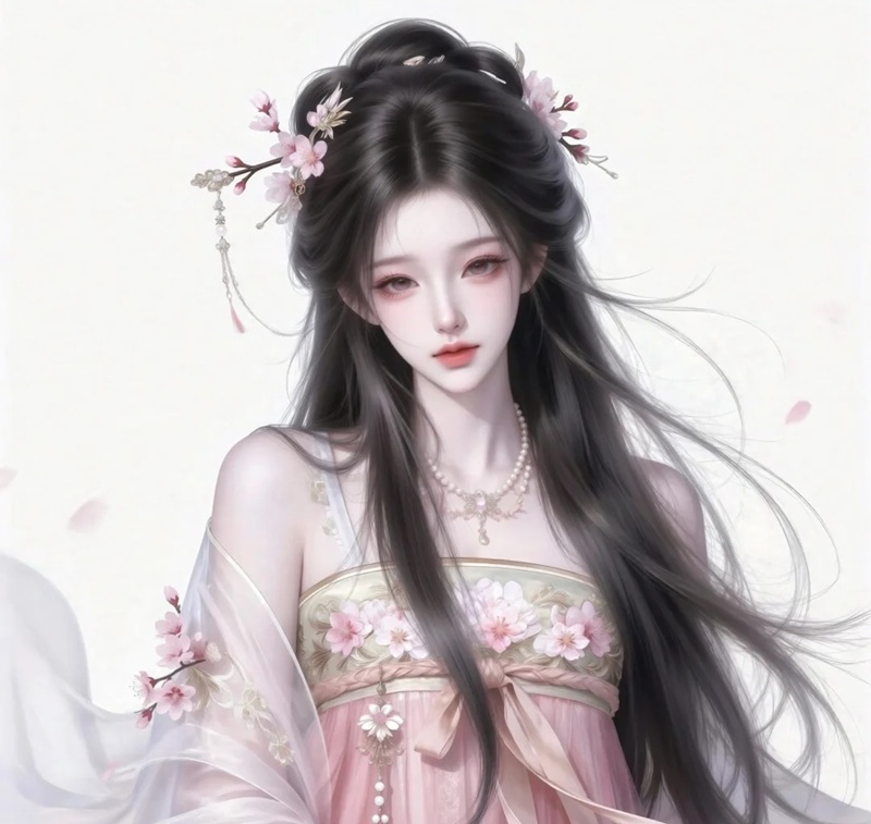 hình ảnh anime kiếm hiệp nữ giữa khung cảnh cổ đại đẹp mắt