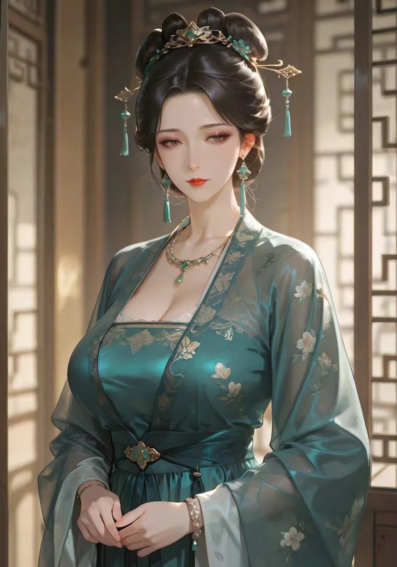 ảnh anime cổ trang Trung Quốc tóc trắng đầy mê hoặc