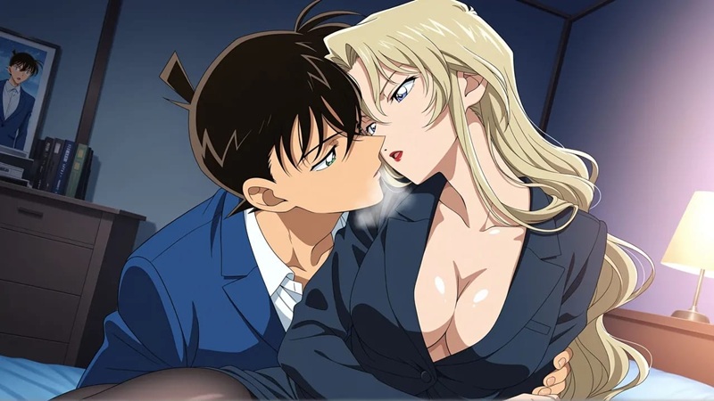Vermouth hentai ngực to tròn nảy nở khiêu khích
