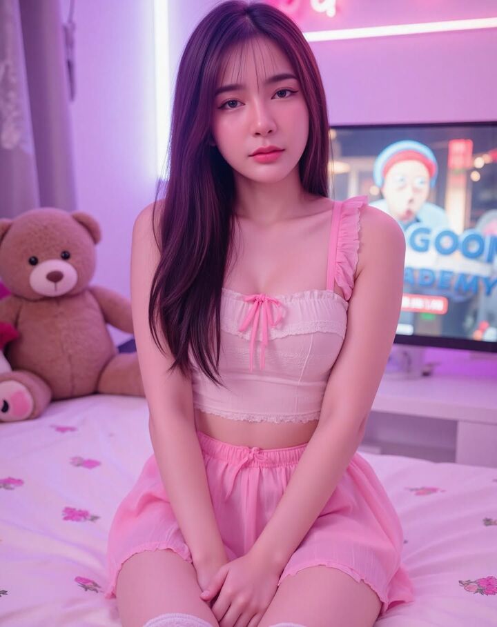 gái mặc pinky mỏng