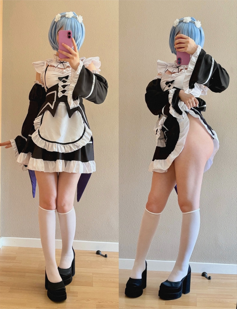 Ảnh Cosplay Rem Sexy Cực Mlem 12