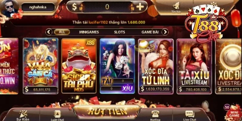 Nhận thưởng tân thủ khi đăng ký T88 thành công.