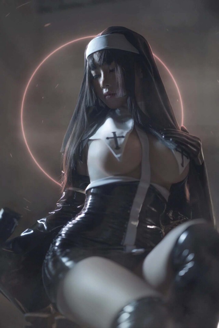 ảnh gái cosplay nun