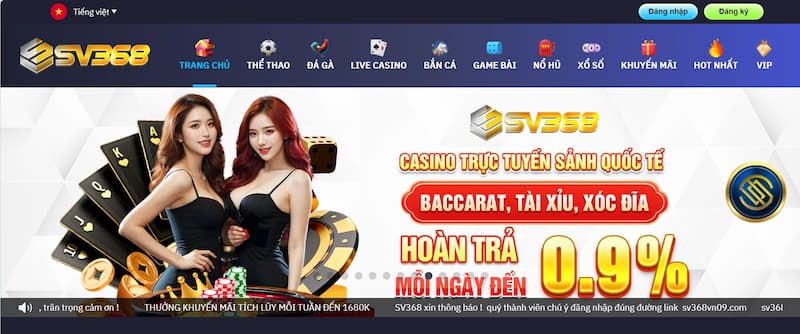 Giới thiệu về sảnh game casino SV368