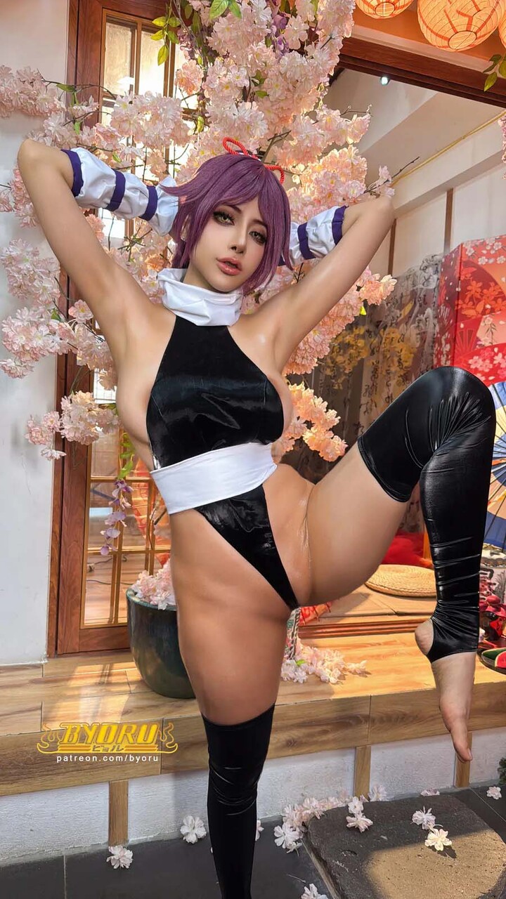 Byoru-cosplay-Yoruichi-Shihoin-Bleach-R34-Nude (19)