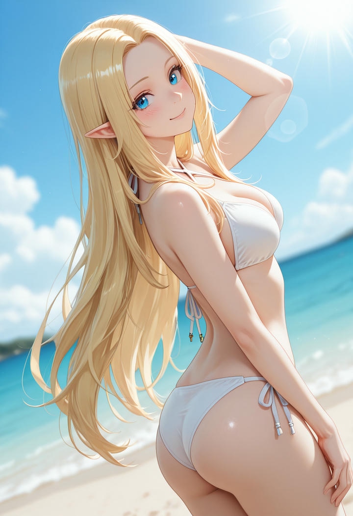 anime gái xinh mặc bikini trắng(5)