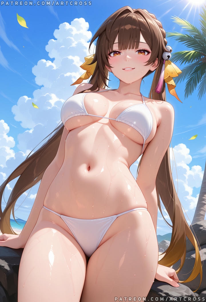 anime nữ mặc đồ bikini trắng (1)
