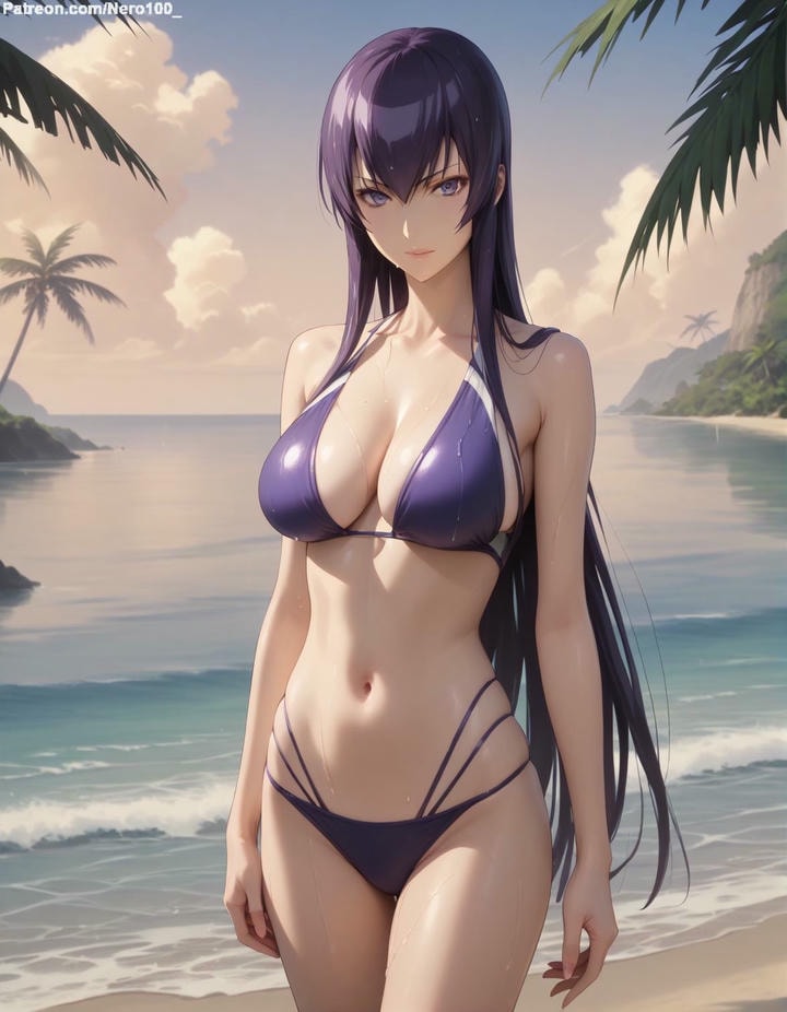 busujima saeko bikini sexy