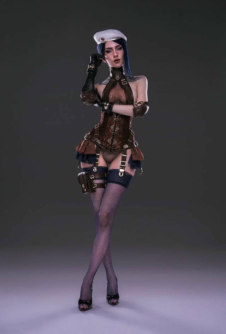 caitlyn cosplay arcane sexy