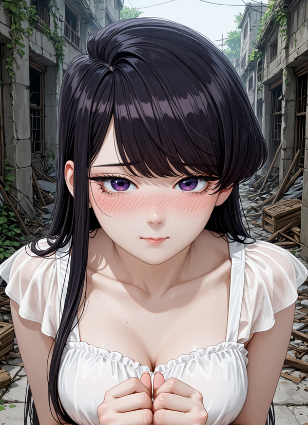 Ảnh fanart Komi Shouko với phong cách hiện đại